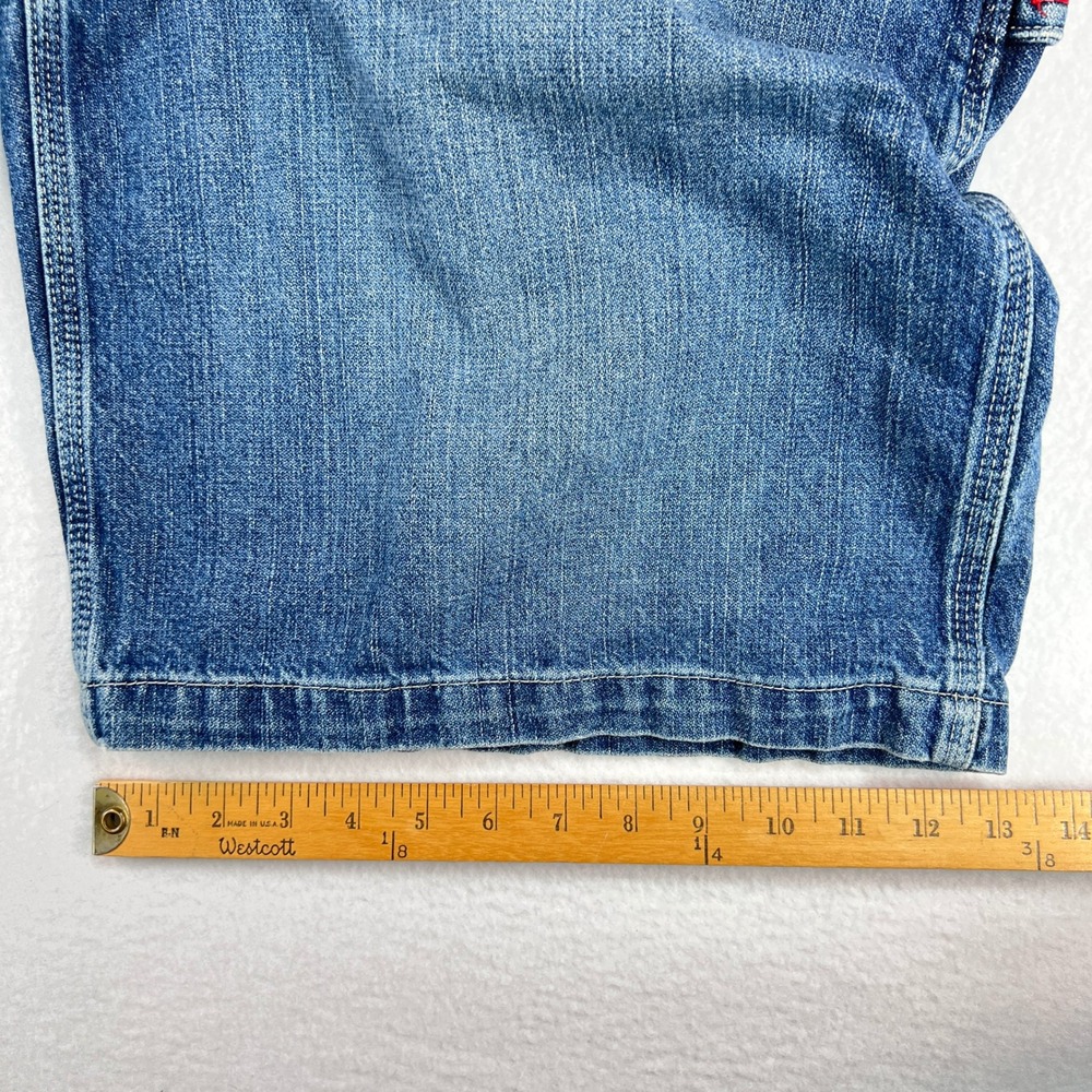 VTG 90s JNCO Jean Carpenter Shorts Mens 32 Crown Blue Skater Wide Leg Baggy Y2K - Picture 9 of 15
